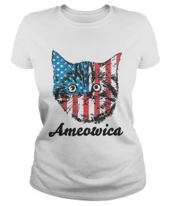 Ameowica Cat American flag  Classic Ladies