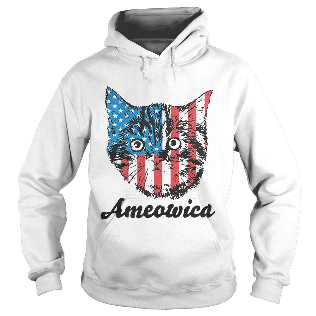 Ameowica Cat American flag Hoodie