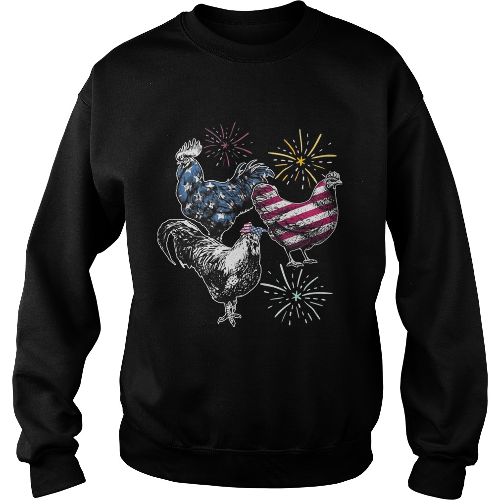 American Flag Chicken For Independence Day Funny T Sweatshirt