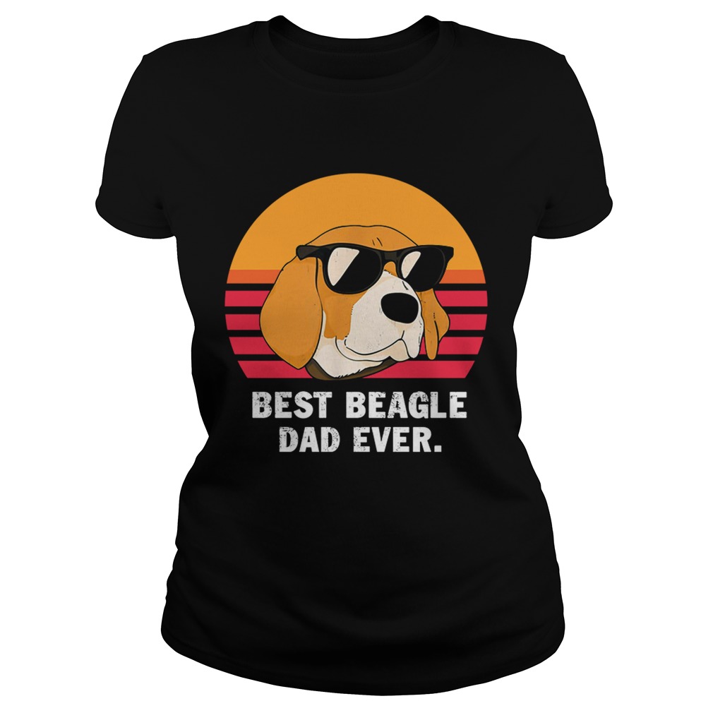 Best beagle dad ever retro Classic Ladies