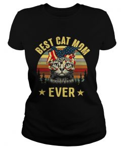 Best cat mom ever Independence Day  Classic Ladies