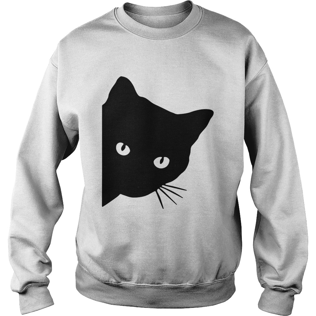 Black catface watching Sweatshirt