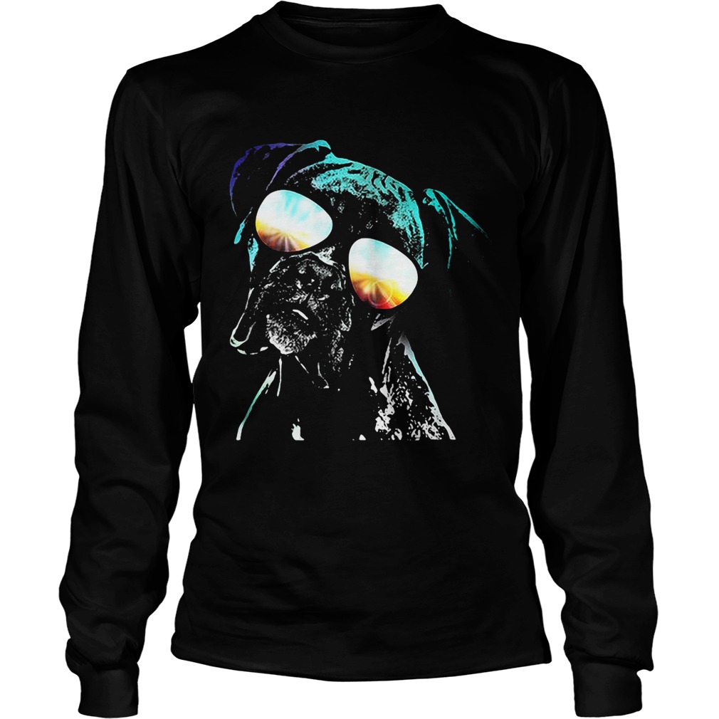 Boxer wearing glasses neon dog LongSleeve