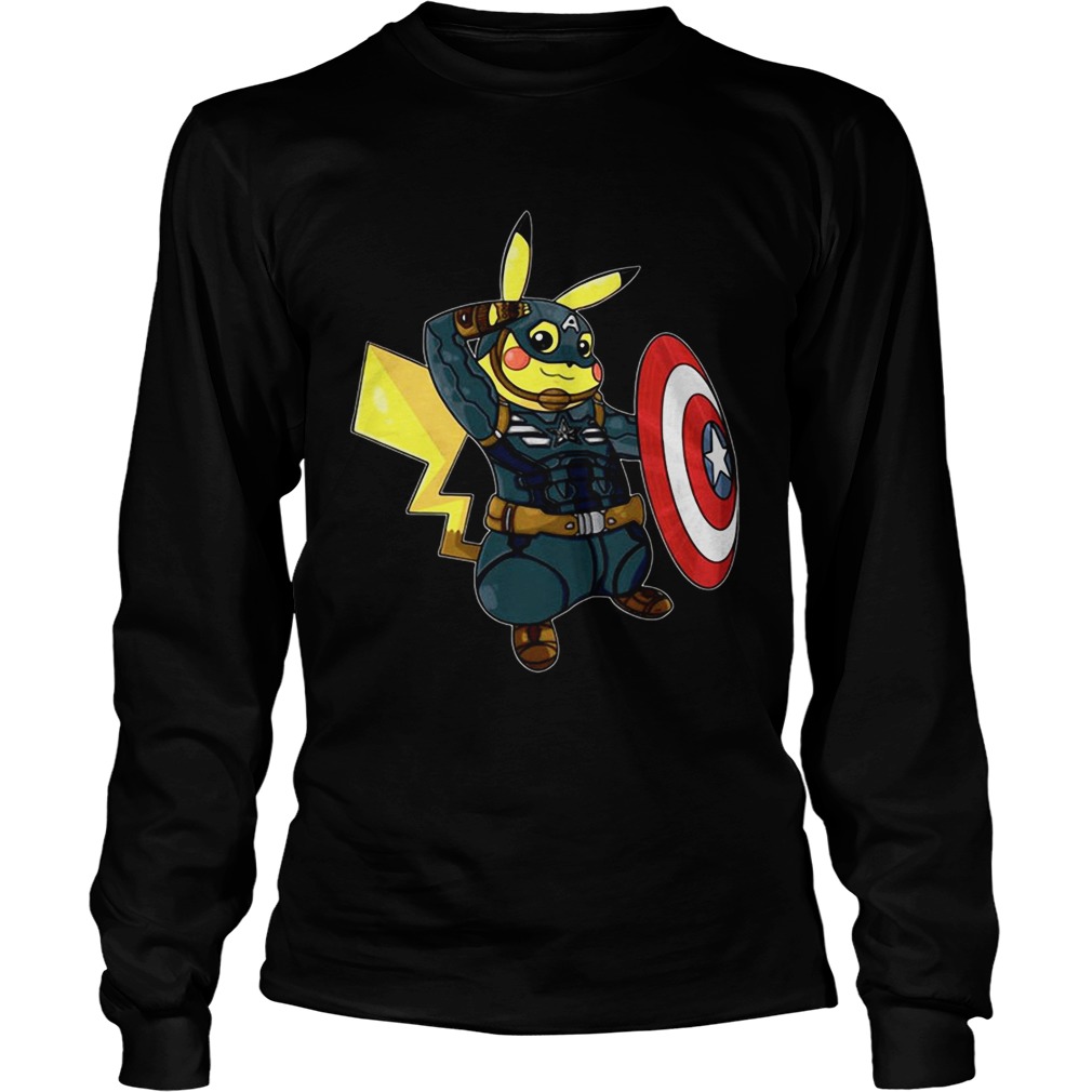 Captain America pikachu marvel avengers LongSleeve