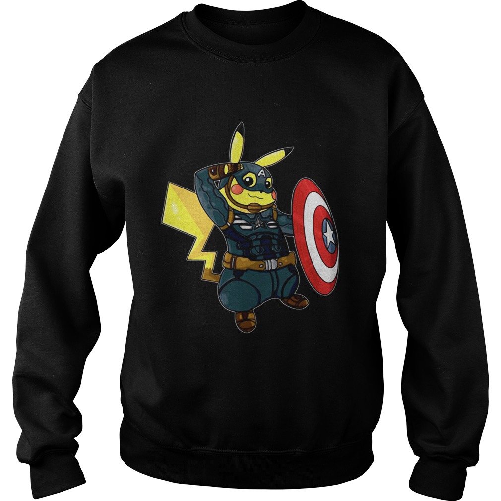 Captain America pikachu marvel avengers Sweatshirt