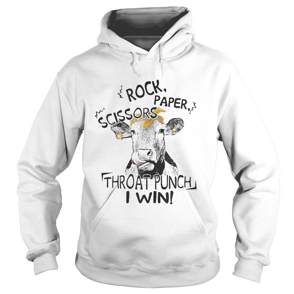 Cattle Rock paper scissors throat punch I win Hoodie