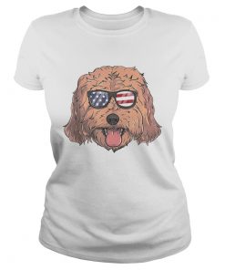 Cockapoo Dog Patriotic USA 4th of July American  Classic Ladies