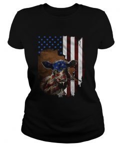 Cow American flag  Classic Ladies