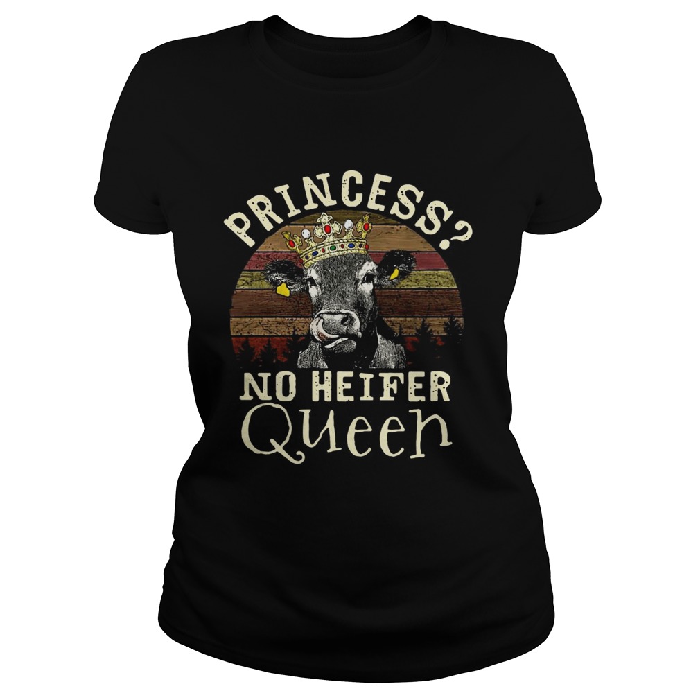 Cow princess no Queen vintage sunset Classic Ladies