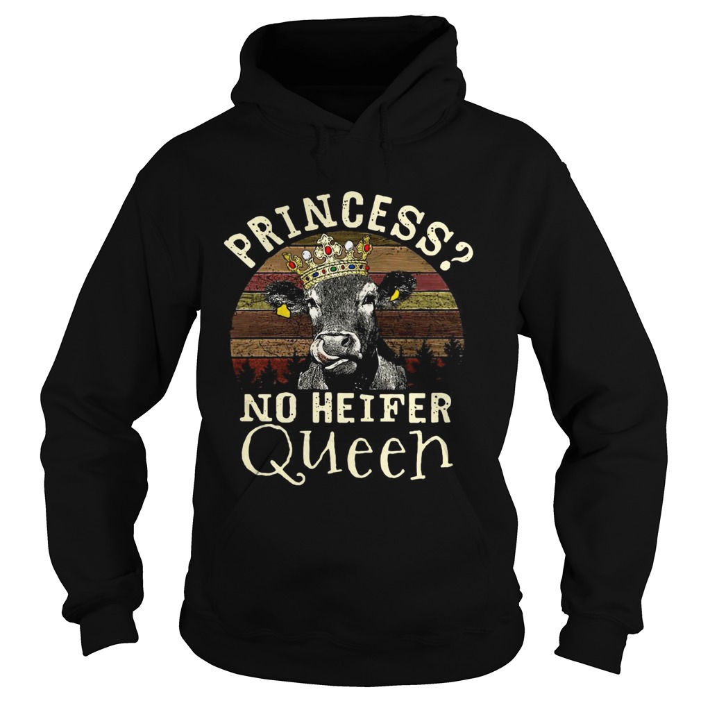 Cow princess no Queen vintage sunset Hoodie