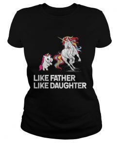 Dad Unicorn Father Daughter Fathers Day  Classic Ladies