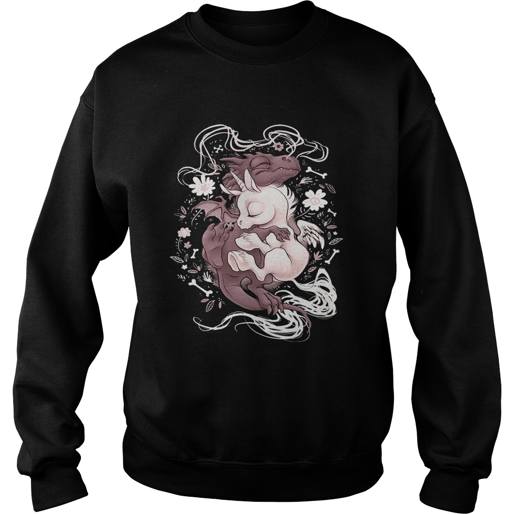 Dragon hugging Unicorn Sweatshirt