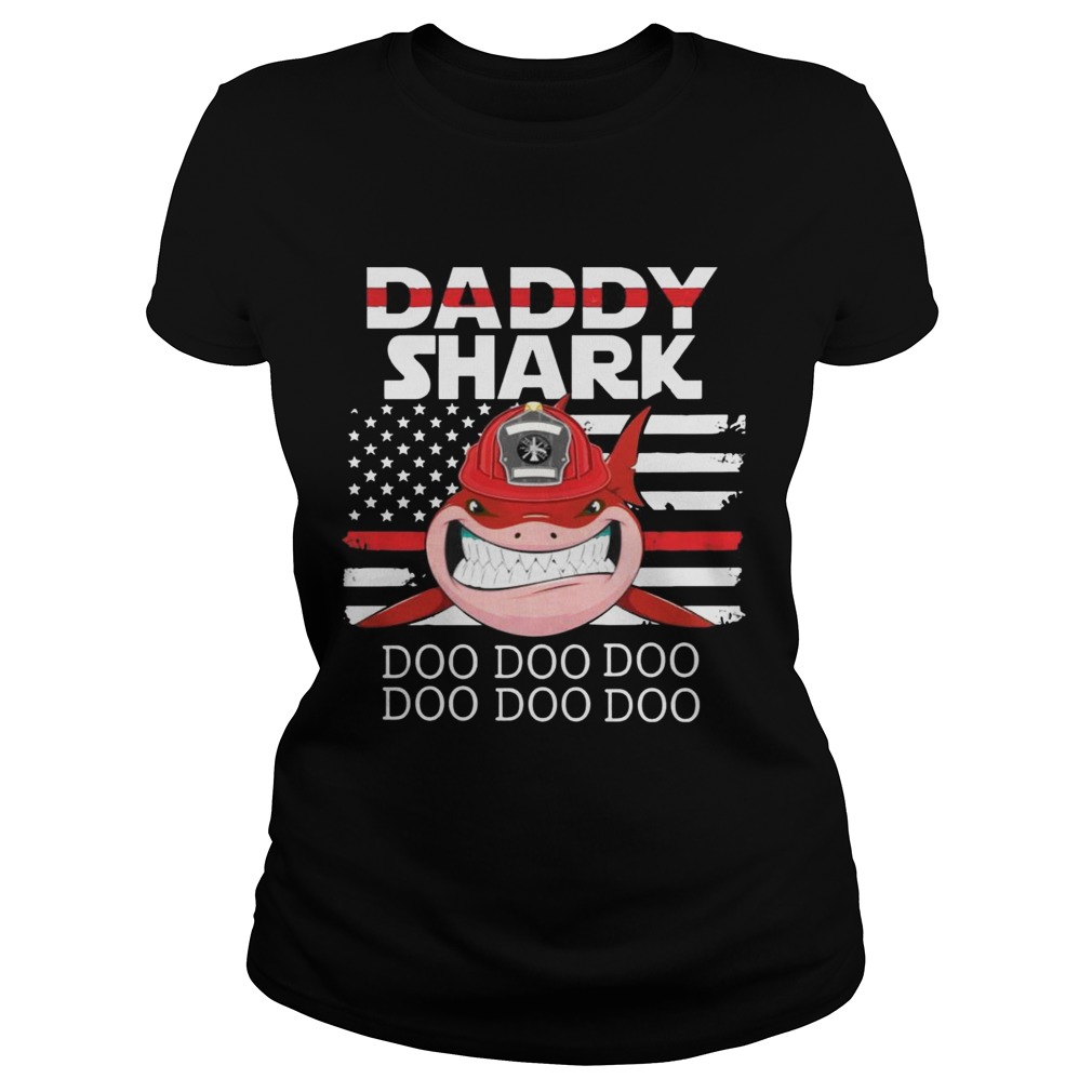 Firefighter Daddy Shark Doo Doo Doo Classic Ladies