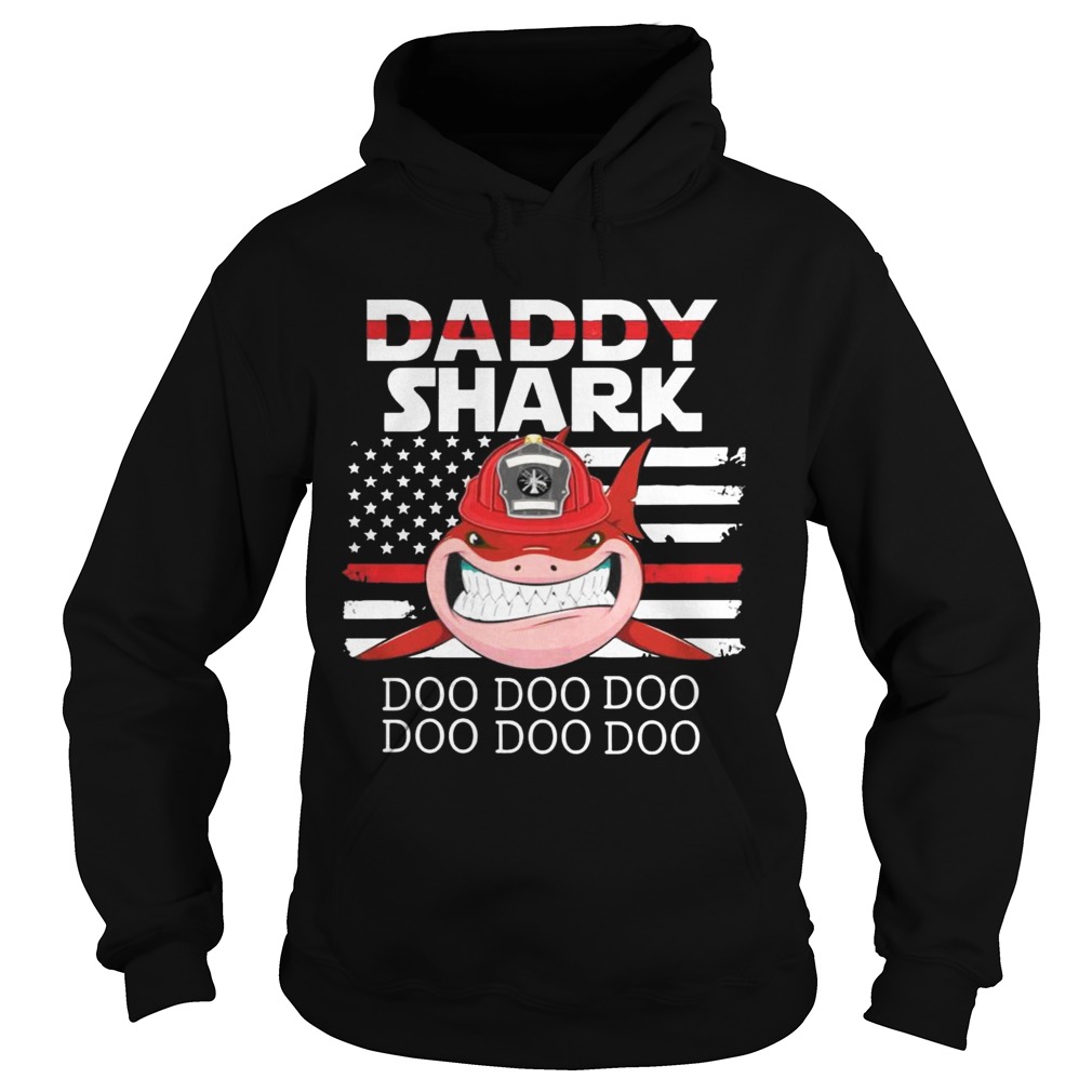 Firefighter Daddy Shark Doo Doo Doo Hoodie