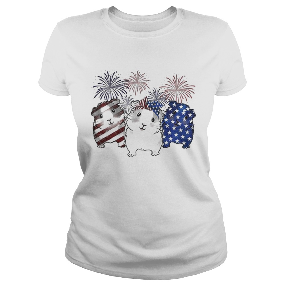 Fireworks Guinea Pigs 4th of July independence day American flag Classic Ladies