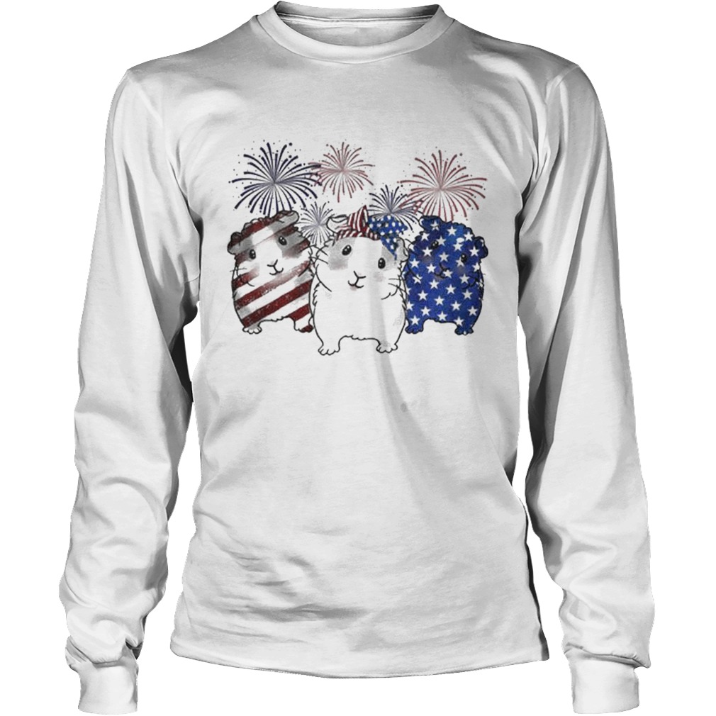 Fireworks Guinea Pigs 4th of July independence day American flag LongSleeve