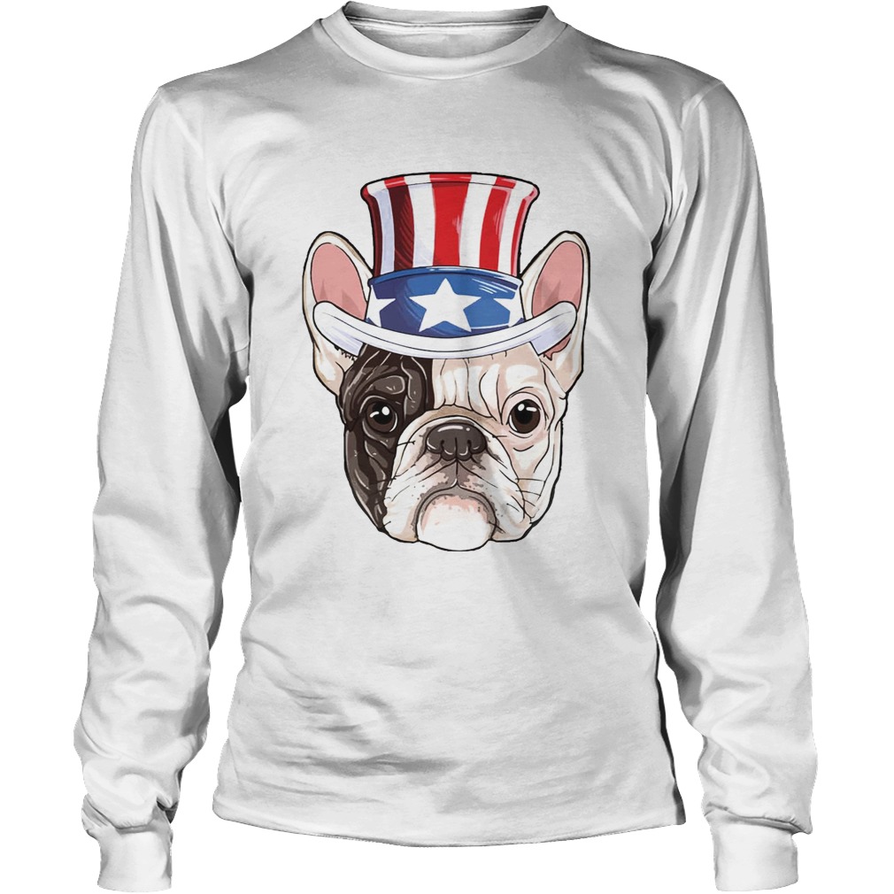 French Bulldog 4th Of July American Flag Shirt LongSleeve