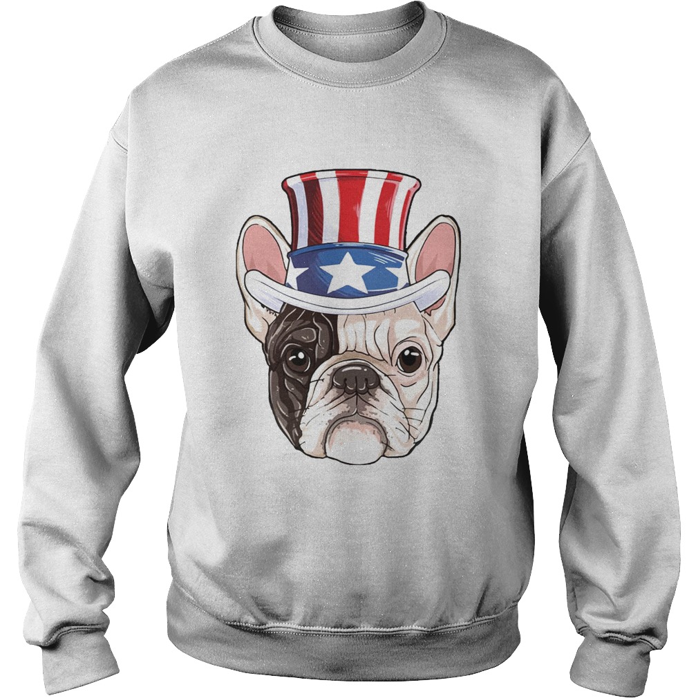 French Bulldog 4th Of July American Flag Shirt Sweatshirt