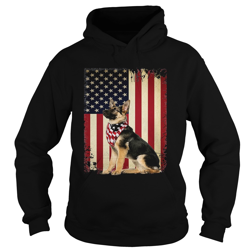 German shepherd America flag Hoodie