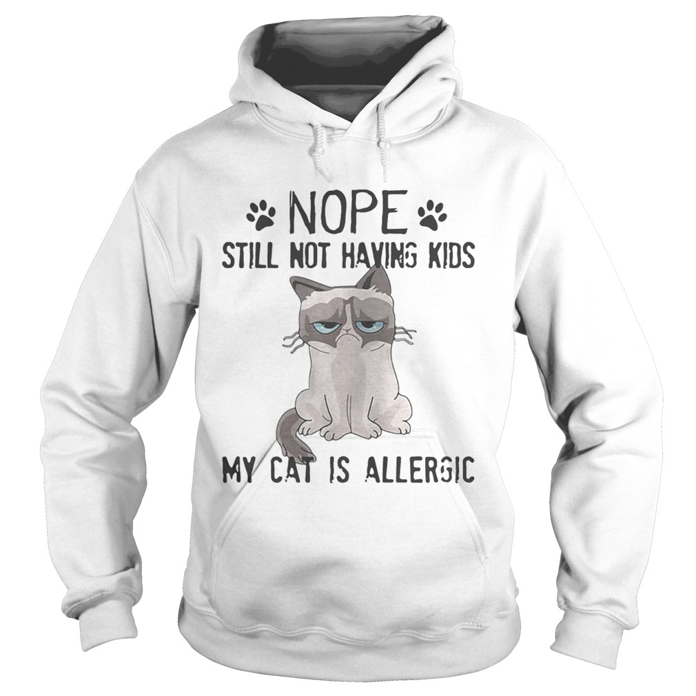 Grumpy cat nope still not having kids my cat is allergic Hoodie