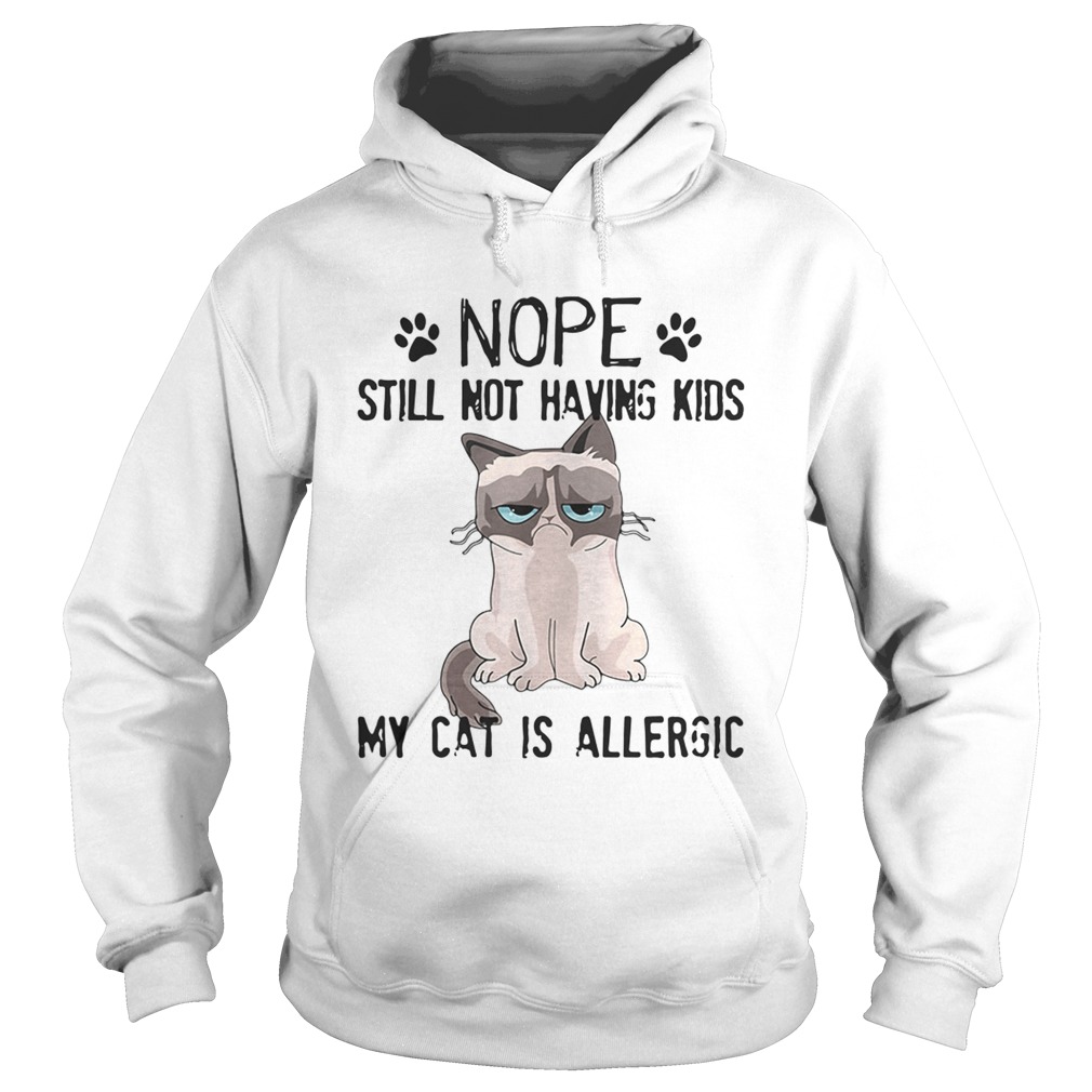 Grumpy cat nope still not having kids my catis allergic Hoodie