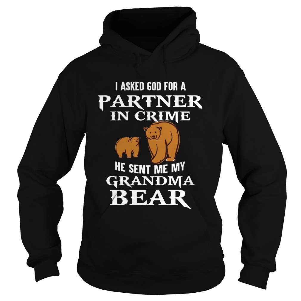 I asked god for a partner in crime he sent me my grandma bear Hoodie