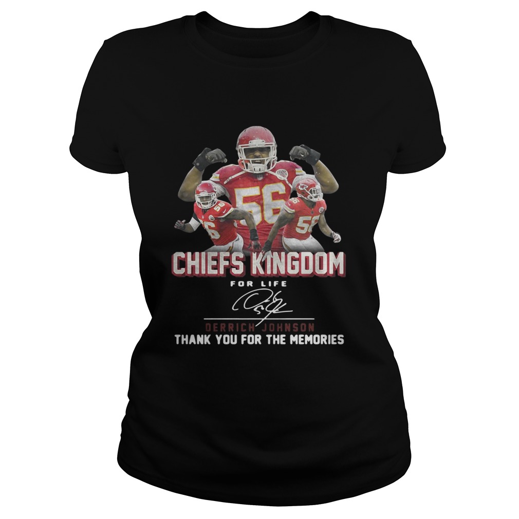 Kansas City Chiefs Kingdom for life Derrick Johnson signature Classic Ladies