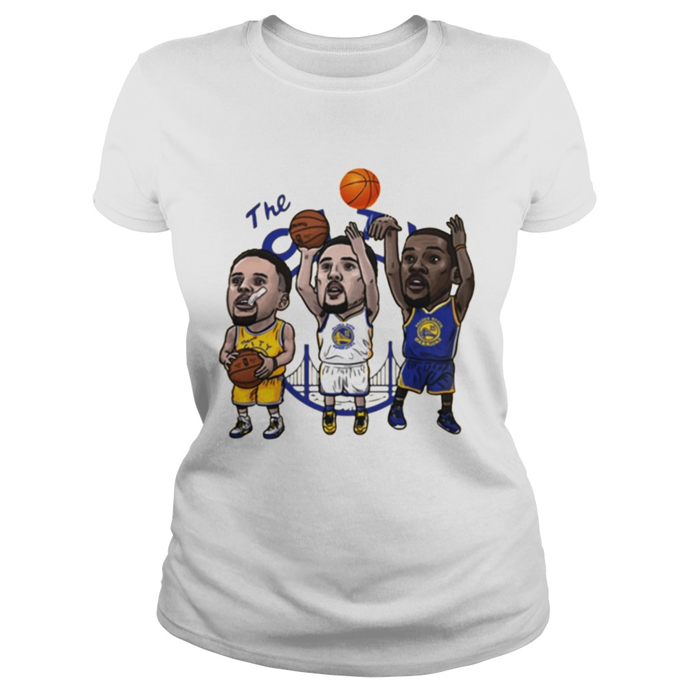 Klay Thompson Steph Curry Kevin Durant Cartoon Golden state Classic Ladies