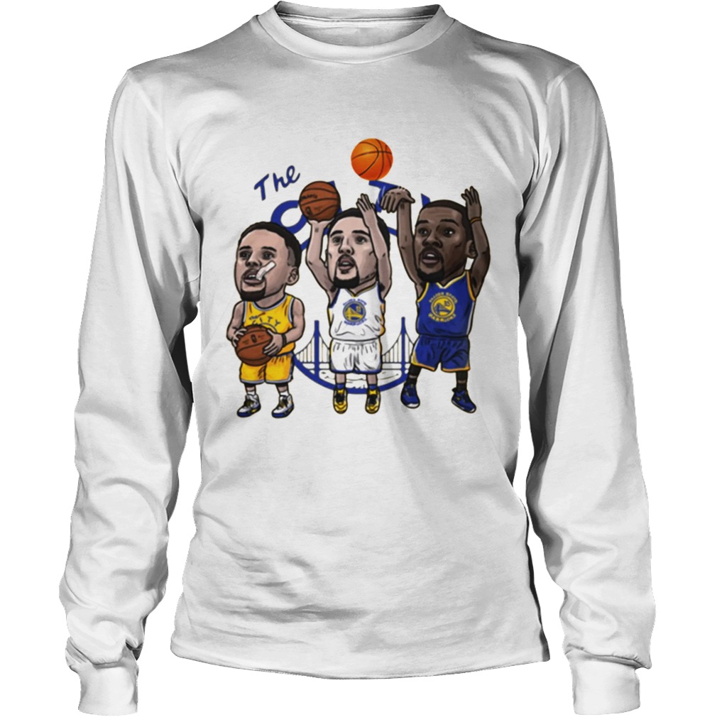 Klay Thompson Steph Curry Kevin Durant Cartoon Golden state LongSleeve