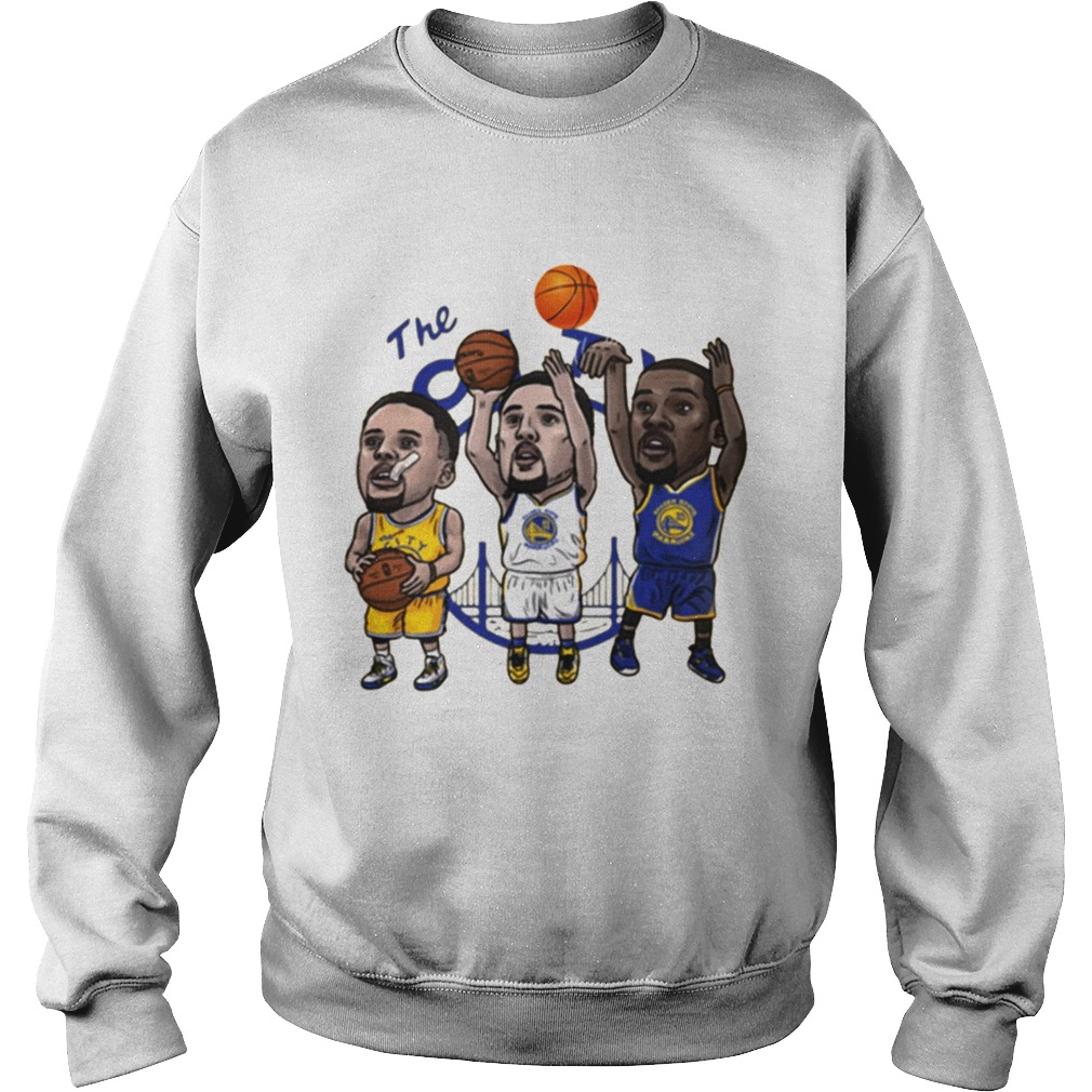 Klay Thompson Steph Curry Kevin Durant Cartoon Golden state Sweatshirt