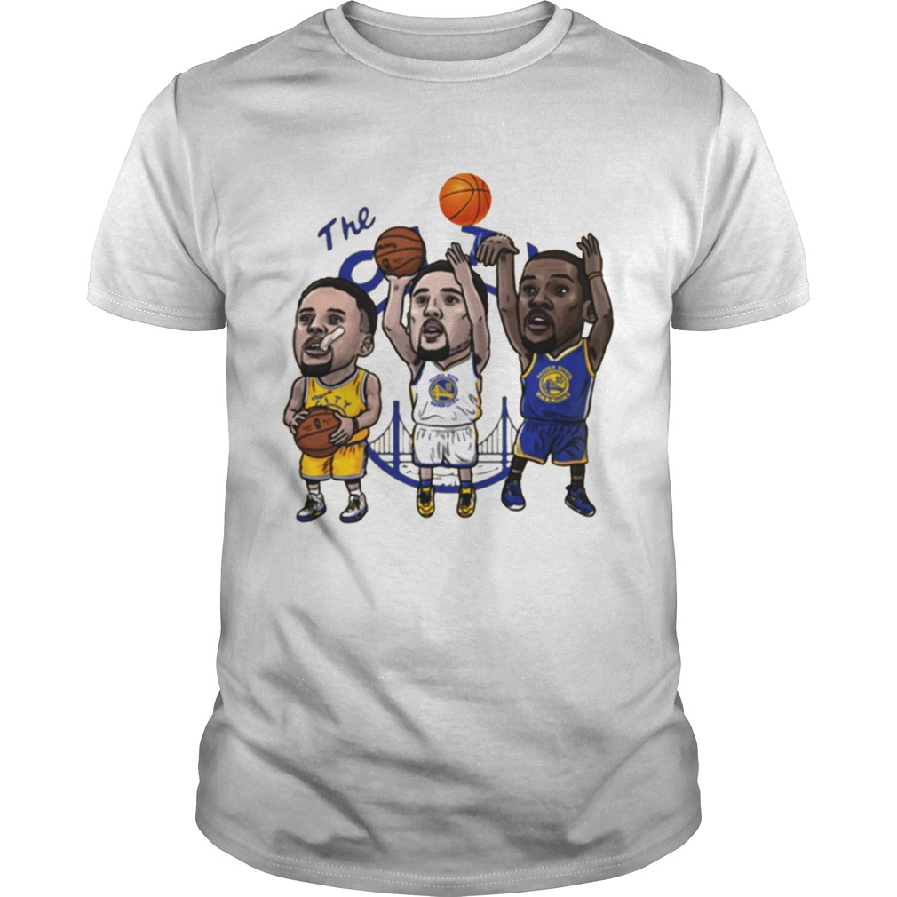 Klay Thompson Steph Curry Kevin Durant Cartoon Golden state shirt