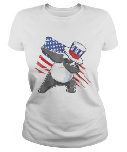 Original 4th Of July Panda Dabbing Panda Shirt Classic Ladies