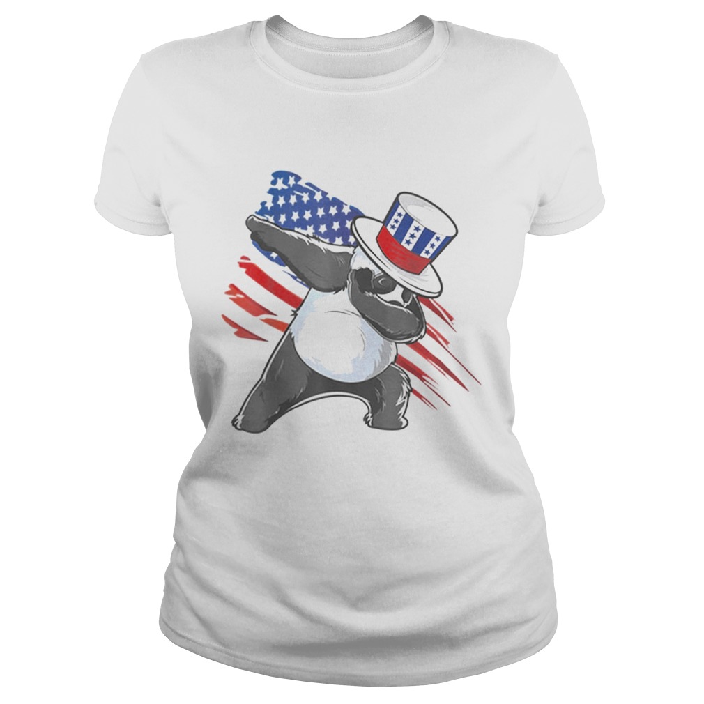 Original 4th Of July Panda Dabbing Panda Shirt Classic Ladies