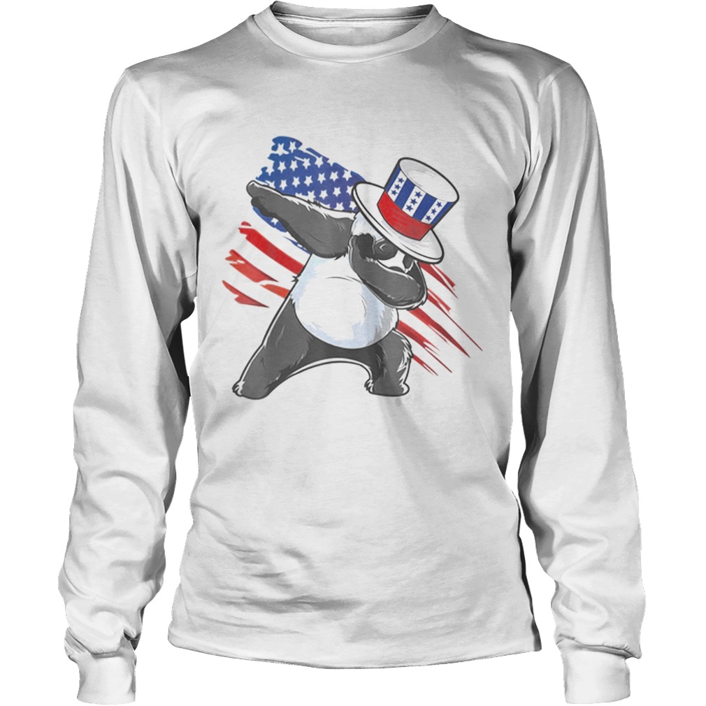 Original 4th Of July Panda Dabbing Panda Shirt LongSleeve