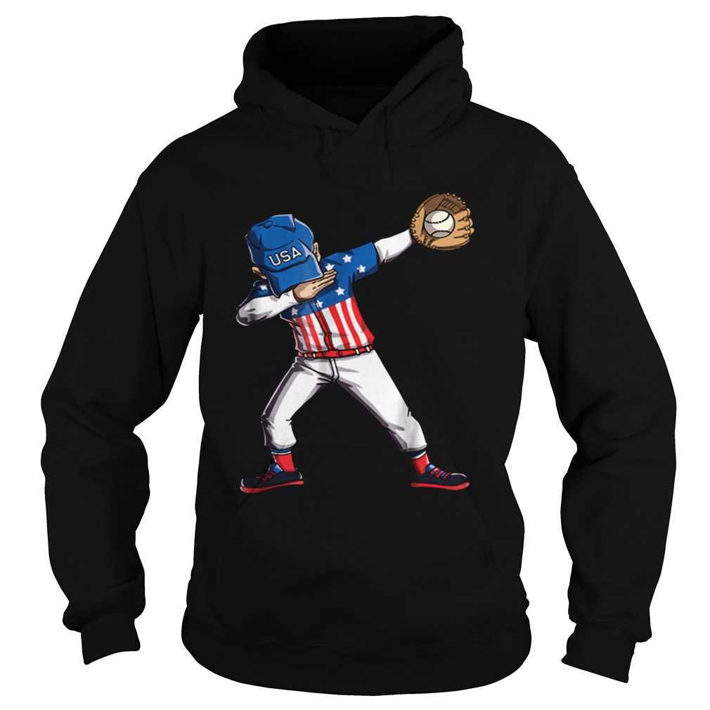 Original Baseball Dabbing Usa Merica 4th Of July Dab Dance Hoodie