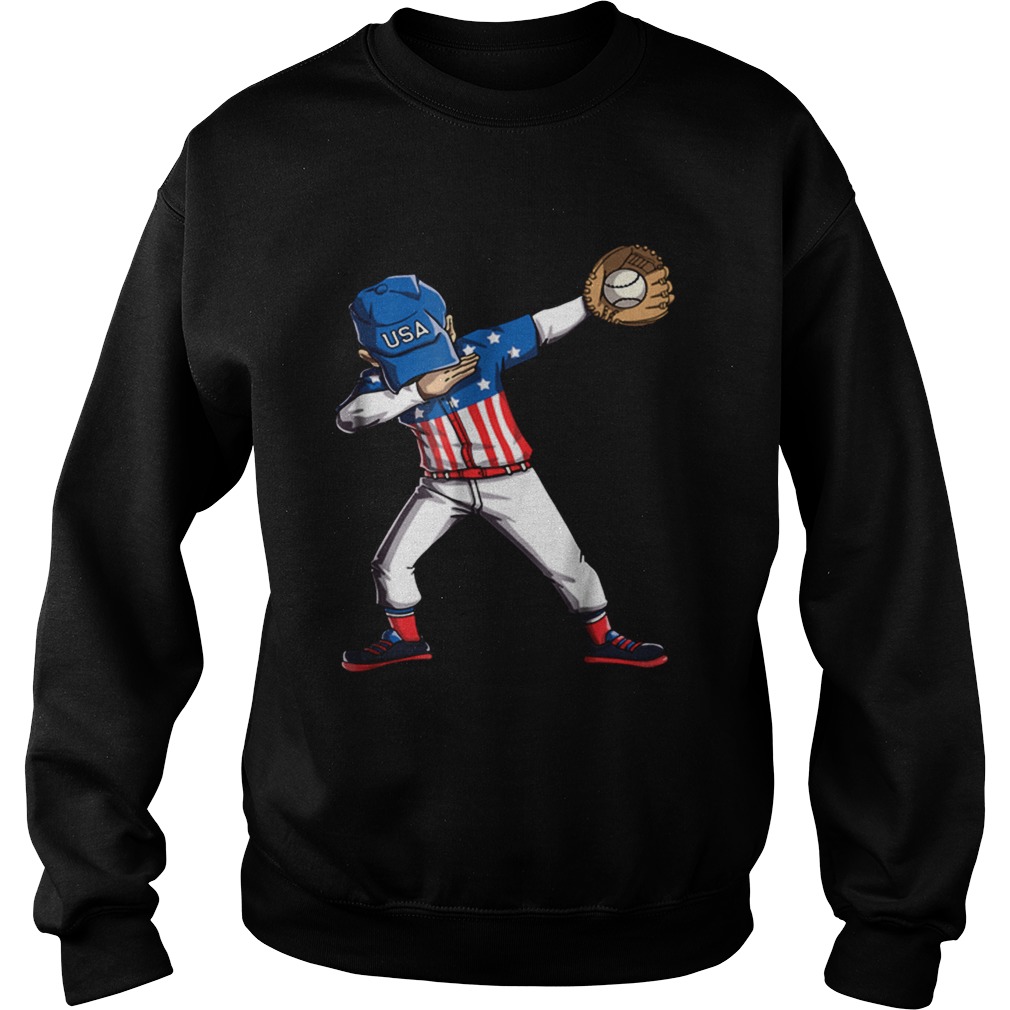 Original Baseball Dabbing Usa Merica 4th Of July Dab Dance Sweatshirt