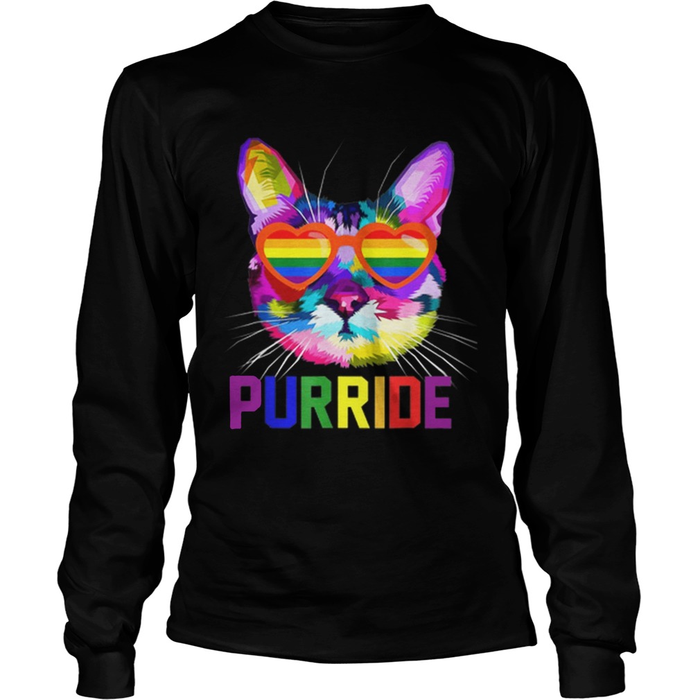 Original Gay Pride LGBT Pride Sunglasses Cat Gift Purride LongSleeve