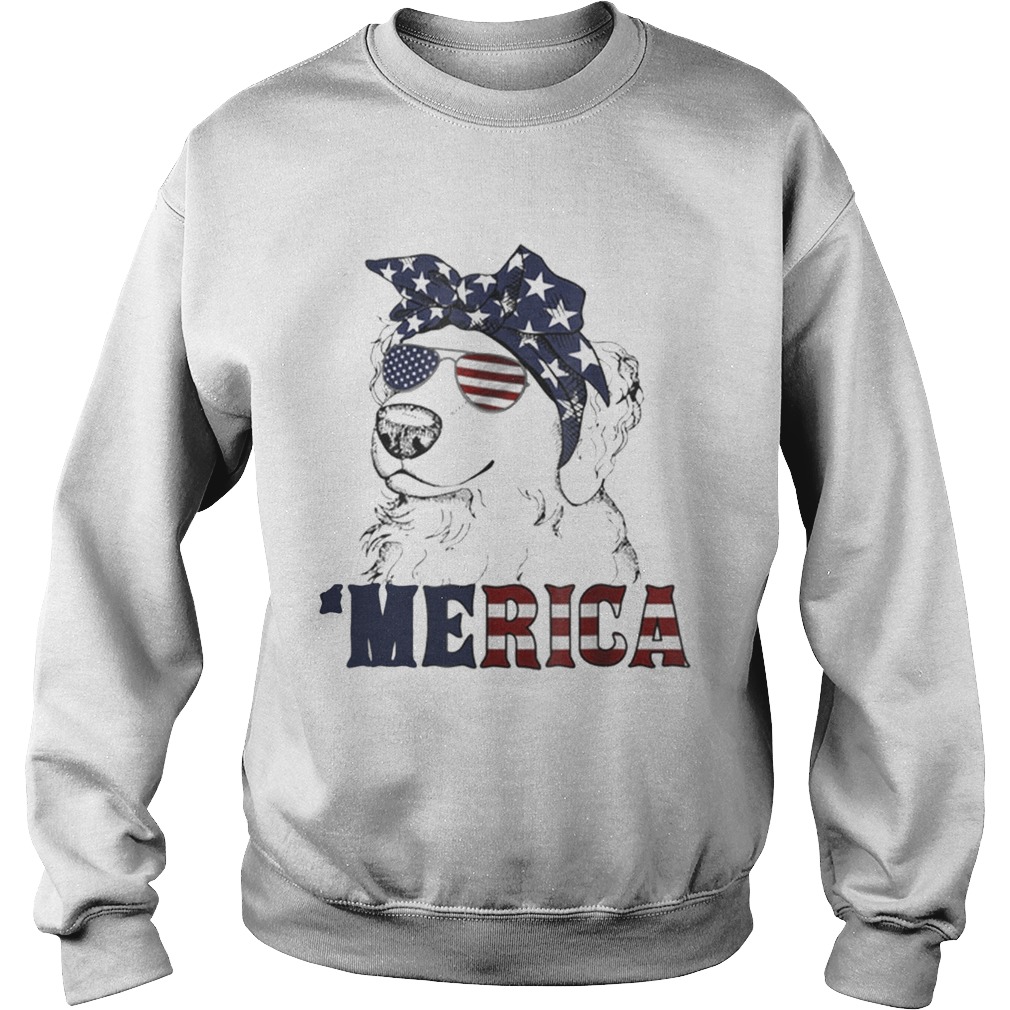 Original Merica American Flag Golden Retriever 4th Of July Gift Shirt Sweatshirt