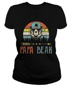 Papa bear vintage sunset  Classic Ladies