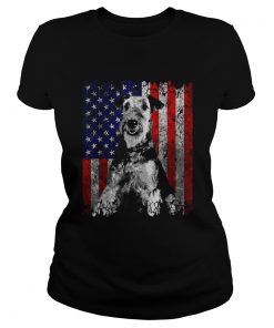 Patriotic Airedale Terrier American Flag Dog Gifts  Classic Ladies