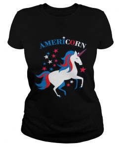 Patriotic American Flag Unicorn Americorn 4th of July  Classic Ladies