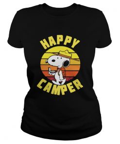 Peanuts Snoopy Happy Camper Vintage  Classic Ladies