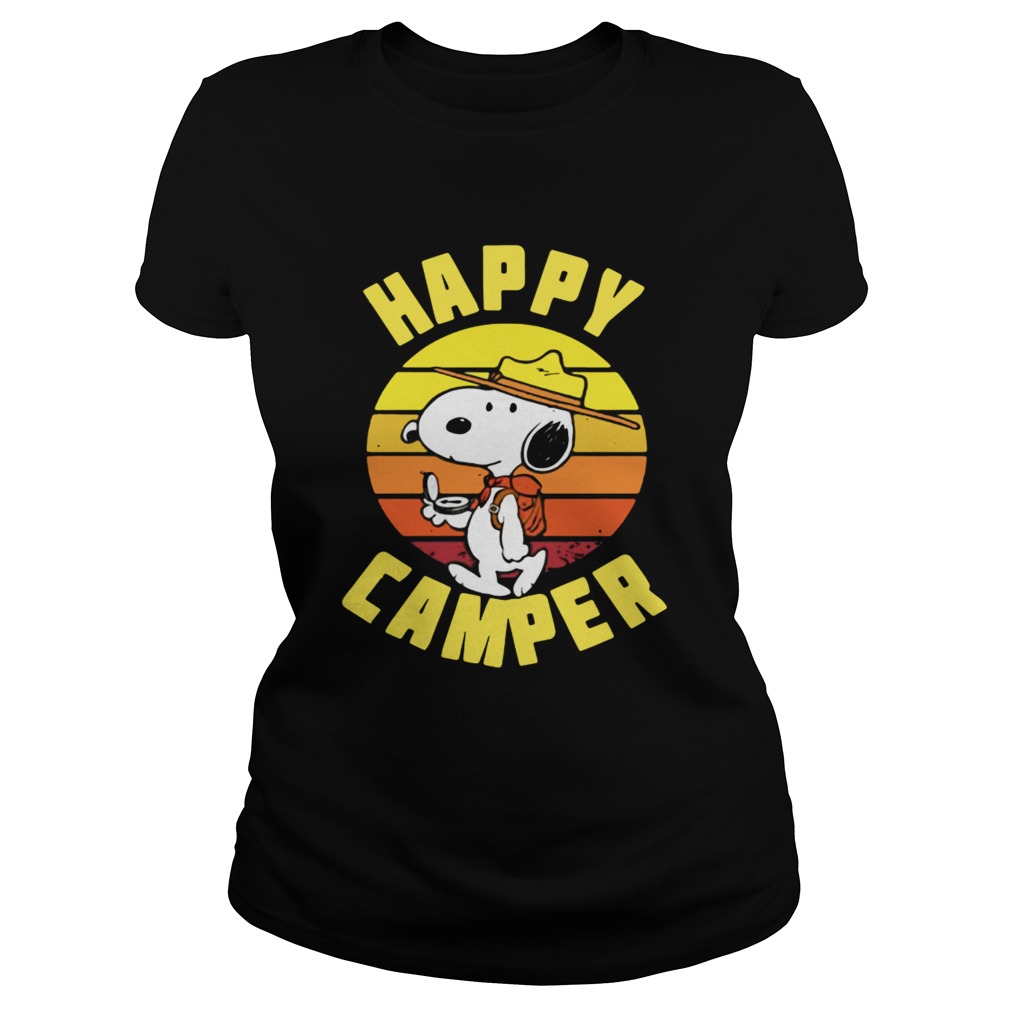 Peanuts Snoopy Happy Camper Vintage Classic Ladies