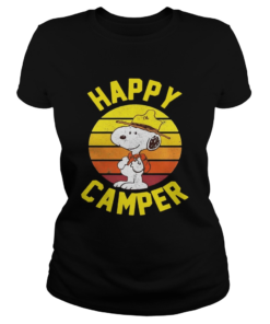 Peanuts Snoopy happy camper vintage  Classic Ladies