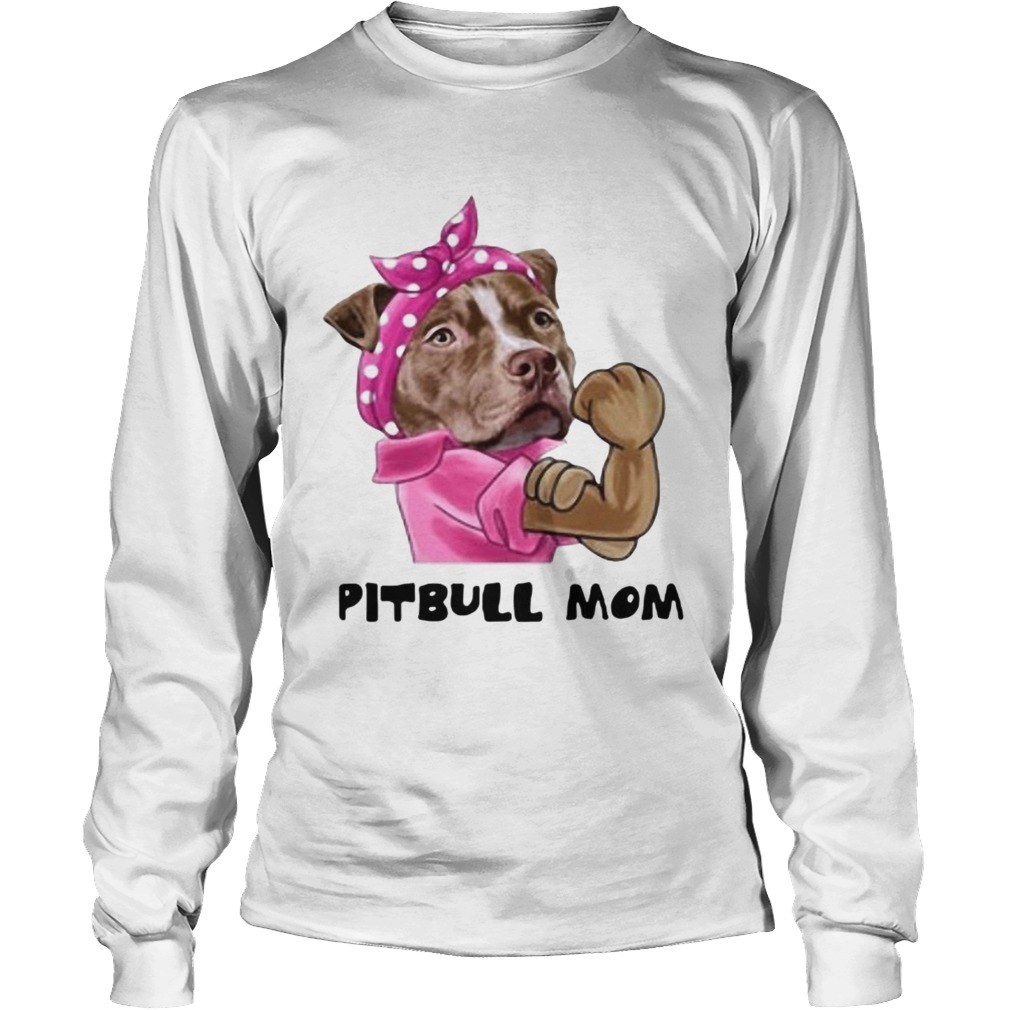 Pink bandana Pitbull mom LongSleeve