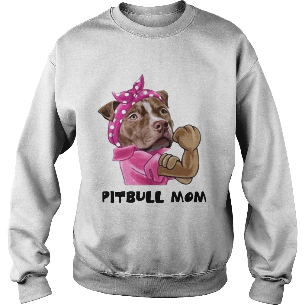 Pink bandana Pitbull mom Sweatshirt