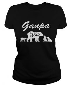 Premium Mens Ganpa Bear T With Three CubsFather Day Gifts Tee Shirt Classic Ladies