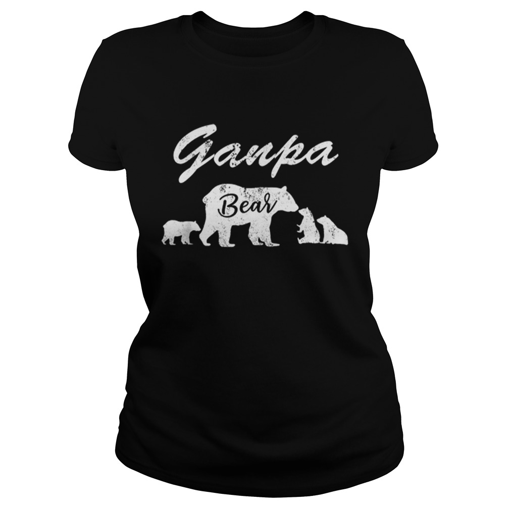 Premium Mens Ganpa Bear T With Three CubsFather Day Gifts Tee Shirt Classic Ladies