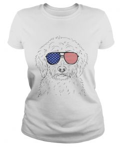 Premium Teddy The Labradoodle American Sunglasses Dog Shirt Classic Ladies