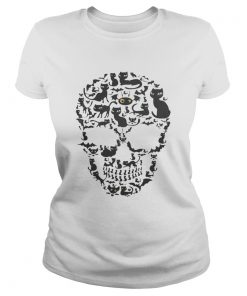 Skull Cat Halloween  Classic Ladies